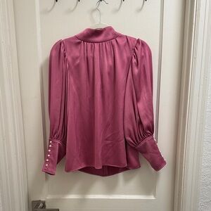 CROSBY by Mollie Burch Rose Blouse with Pearl Button Cuffs